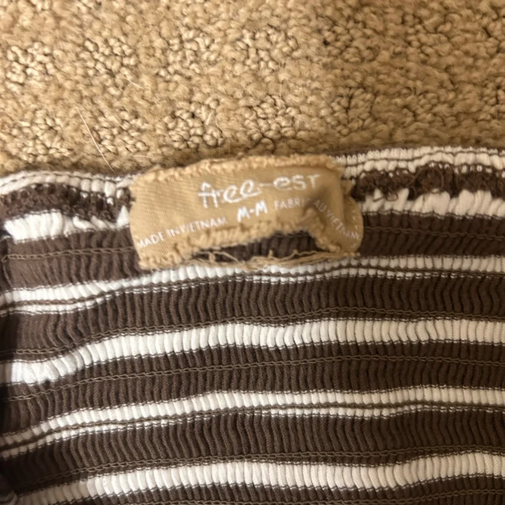 Free People Brown and White Striped Women's Set - Picture 3 of 3